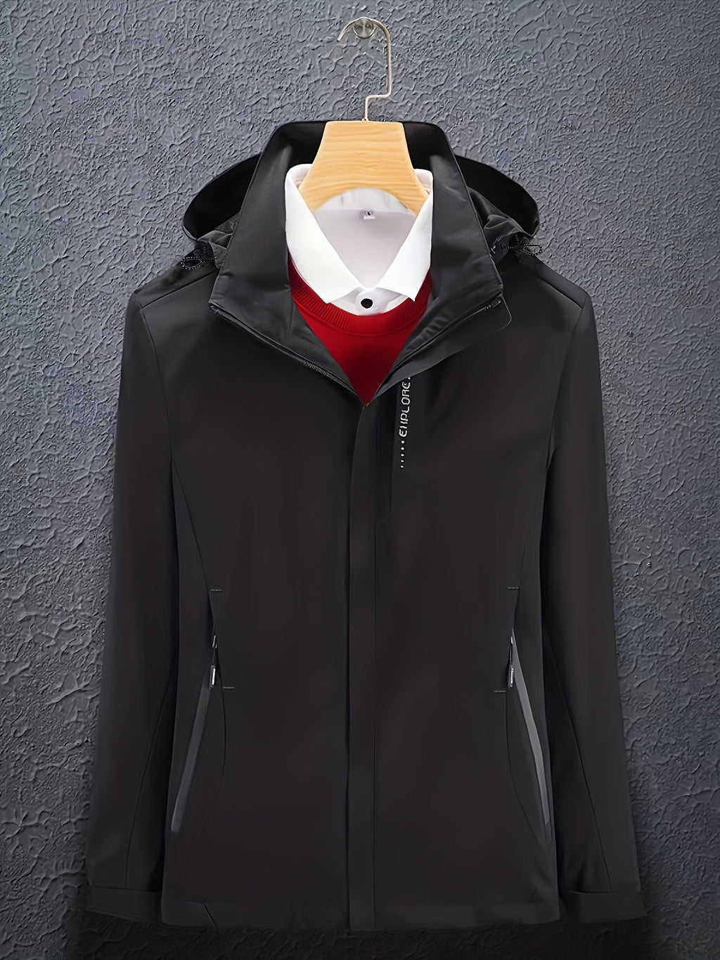 Women’s Hooded Windbreaker Jacket Lightweight Zip-Up Outdoor Coat