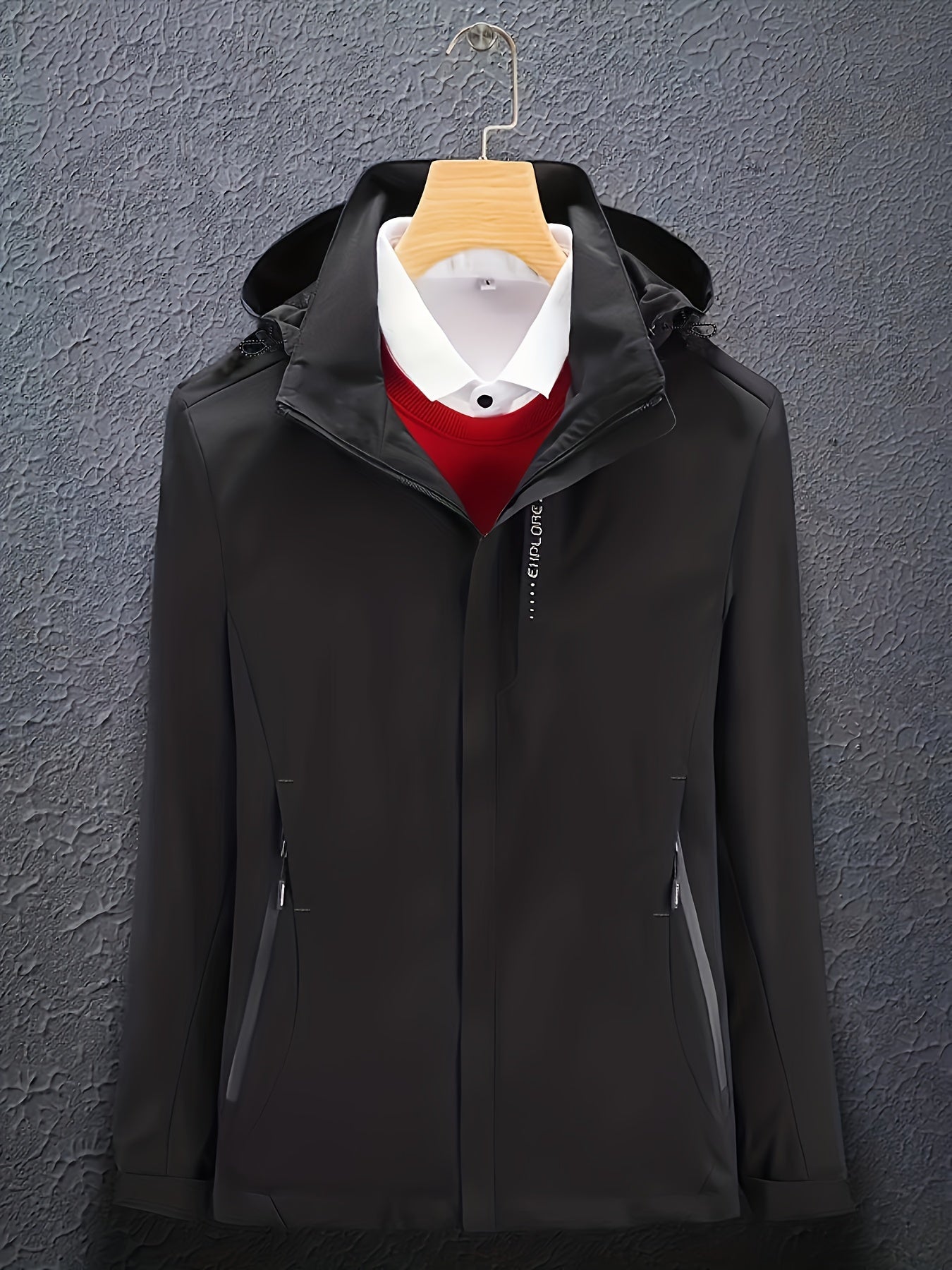 Women’s Hooded Windbreaker Jacket Lightweight Zip-Up Outdoor Coat