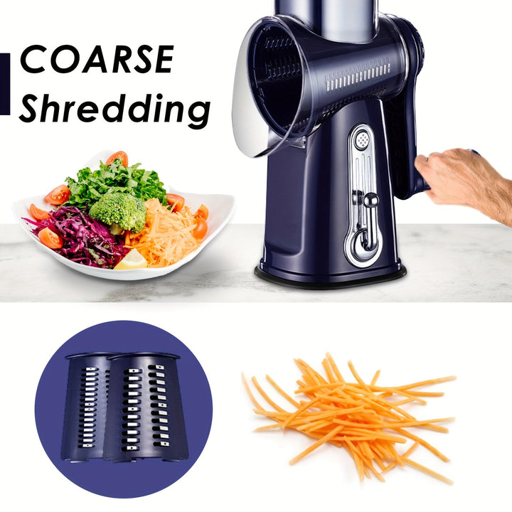 Rotating Kitchen Grater 5-in-1 Cheese Grater Vegetable Slicer