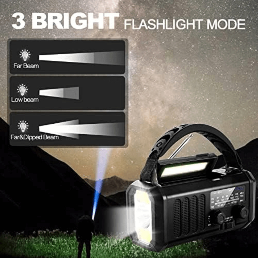Solar Hand Crank Emergency Radio with Flashlight