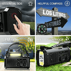 Solar Hand Crank Emergency Radio with Flashlight