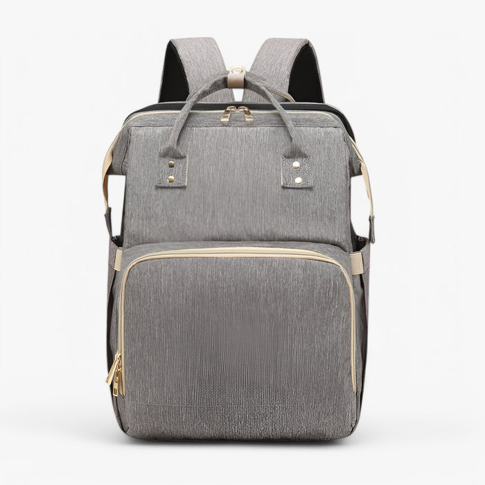 Diaper Backpack with Foldable Travel Bed and Storage Compartments