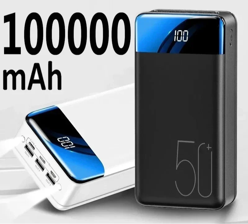Powerbank 100000mAh Portable Charger USB-C Fast Charging LED Display