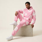 Men's Tracksuit Set with Floral Print Jacket and Pants