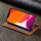 iPhone Bookcase Phone Case with Card Slots Magnetic Closure Stand