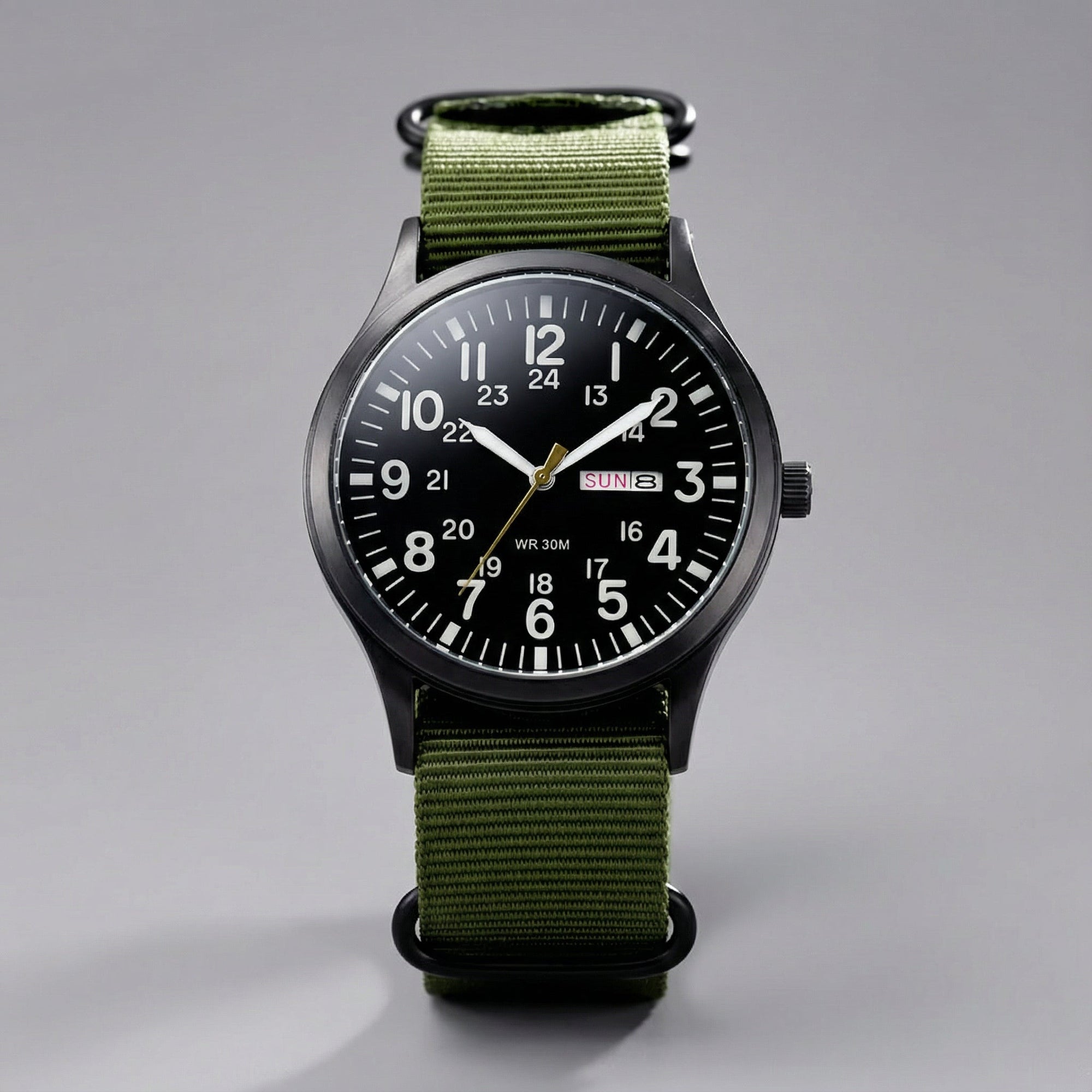 Men's Outdoor Watch Circular Stainless Steel Case Sapphire Glass Waterproof