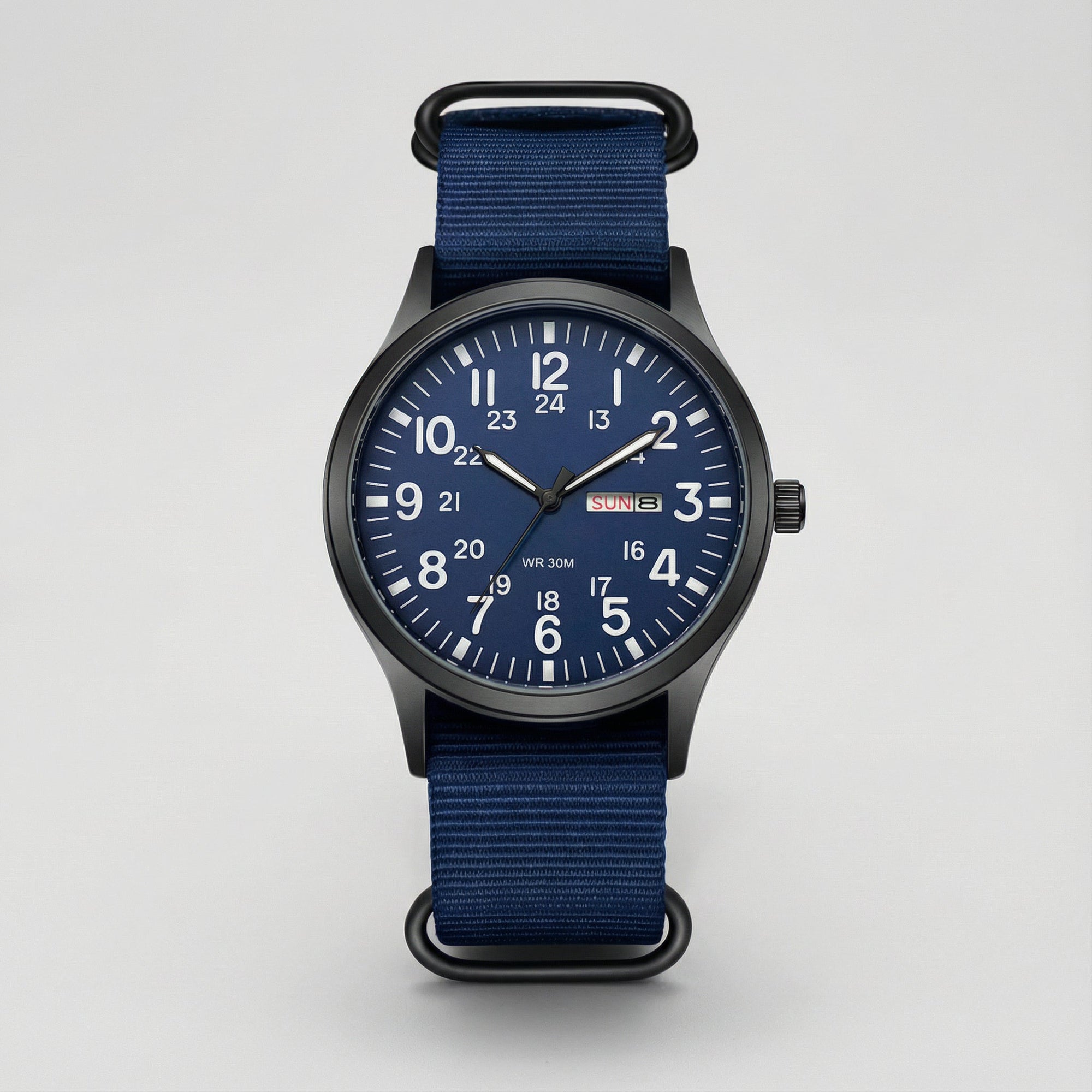 Men's Outdoor Watch Circular Stainless Steel Case Sapphire Glass Waterproof