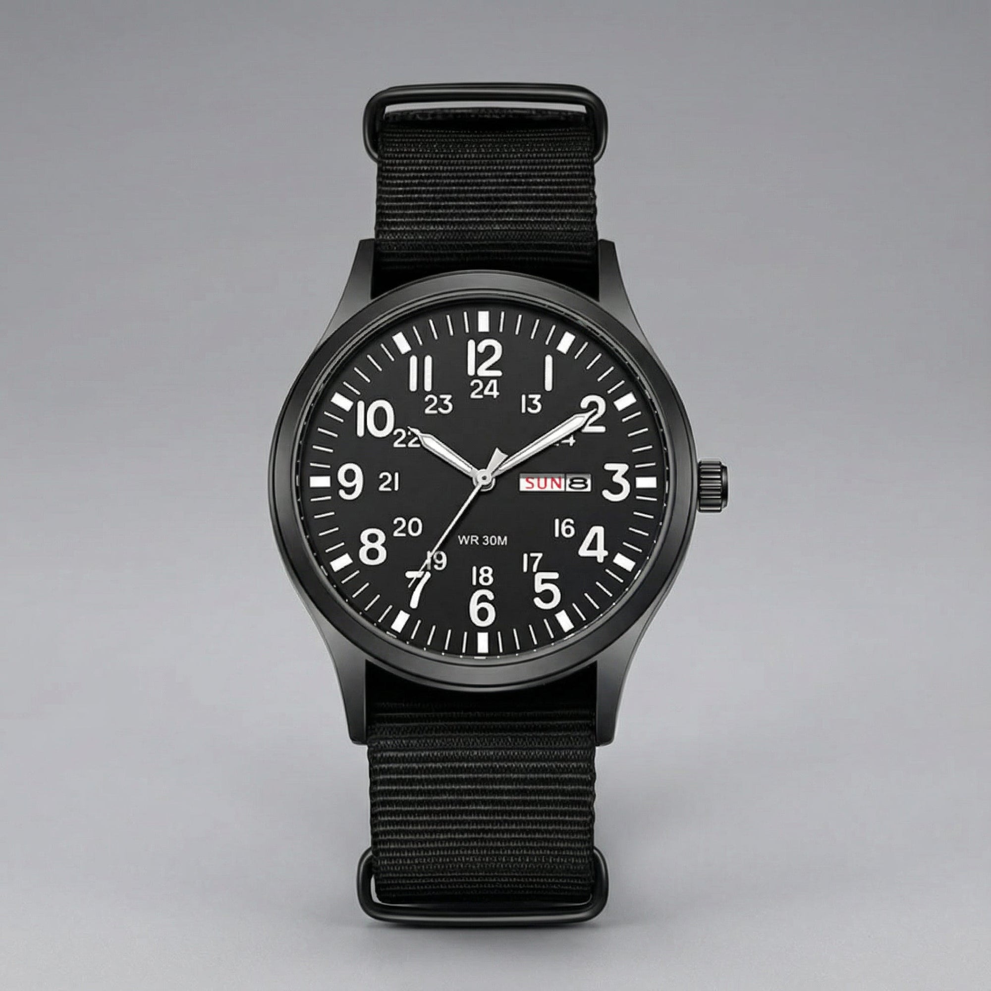 Men's Outdoor Watch Circular Stainless Steel Case Sapphire Glass Waterproof