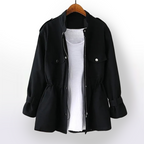 Women’s Lightweight Trench Coat Jacket with Adjustable Waist Fit