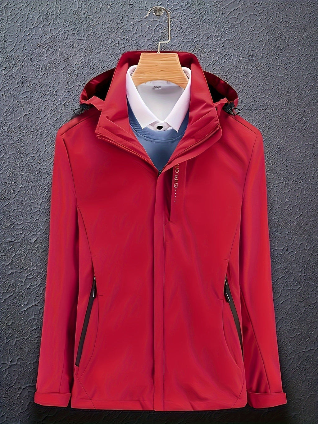Women’s Hooded Windbreaker Jacket Lightweight Zip-Up Outdoor Coat