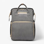 Diaper Backpack with Foldable Travel Bed and Storage Compartments