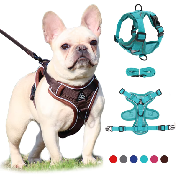 No-Pull Dog Harness with Leash Set Adjustable Padded Pet Vest