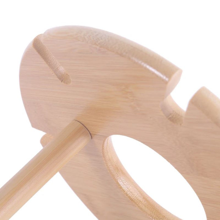 Bamboo Wine Display Stand Glass Bottle Holder