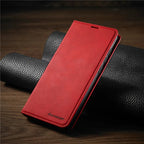 iPhone Bookcase Phone Case with Card Slots Magnetic Closure Stand