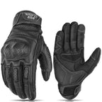 Motorcycle Gloves Retro Style with Touchscreen Fingers and Grip Zones