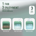 Mini USB Air Cooler with Water Tank and 3 Speed Settings Portable Fan