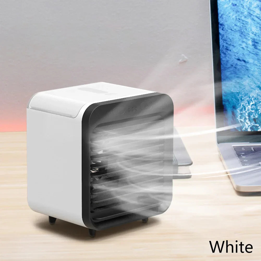 Mini USB Air Cooler with Water Tank and 3 Speed Settings Portable Fan
