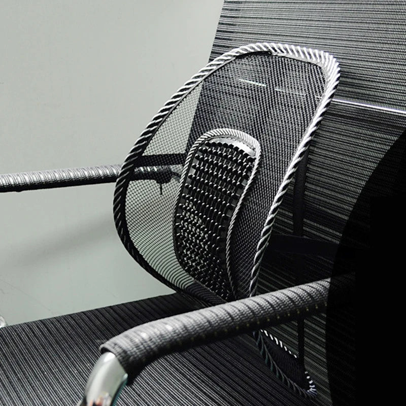 Car Back Cushion Lumbar Support Ergonomic Breathable Mesh