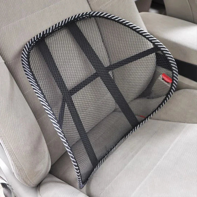 Car Back Cushion Lumbar Support Ergonomic Breathable Mesh