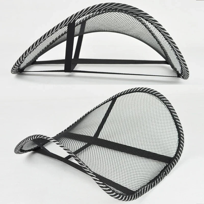 Car Back Cushion Lumbar Support Ergonomic Breathable Mesh