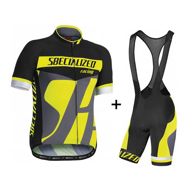 Cycling Jersey and Bib Shorts Set for Men Road Bike and MTB