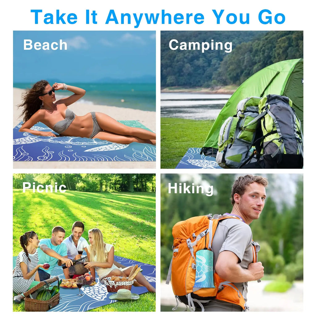 Beach Blanket XL Sand-Free Outdoor Picnic Blanket Lightweight