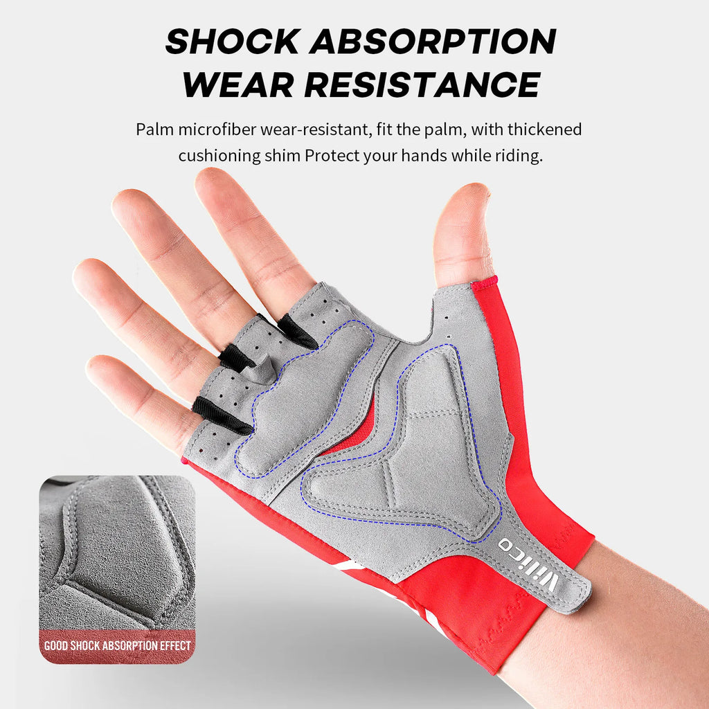 Fingerless Cycling Gloves Breathable Non Slip Grip for Bike Riding