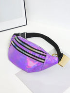 Holographic Hip Bag Crossbody Bag with Adjustable Strap
