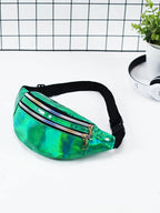 Holographic Hip Bag Crossbody Bag with Adjustable Strap