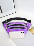 Holographic Hip Bag Crossbody Bag with Adjustable Strap