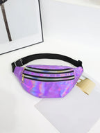 Holographic Hip Bag Crossbody Bag with Adjustable Strap