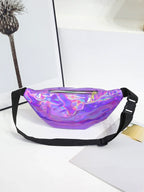 Holographic Hip Bag Crossbody Bag with Adjustable Strap