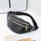 Holographic Hip Bag Crossbody Bag with Adjustable Strap