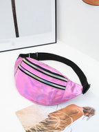 Holographic Hip Bag Crossbody Bag with Adjustable Strap