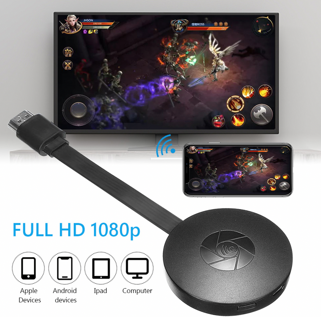 WiFi HDMI Dongle Wireless Screen Mirroring Streaming Adapter 1080p