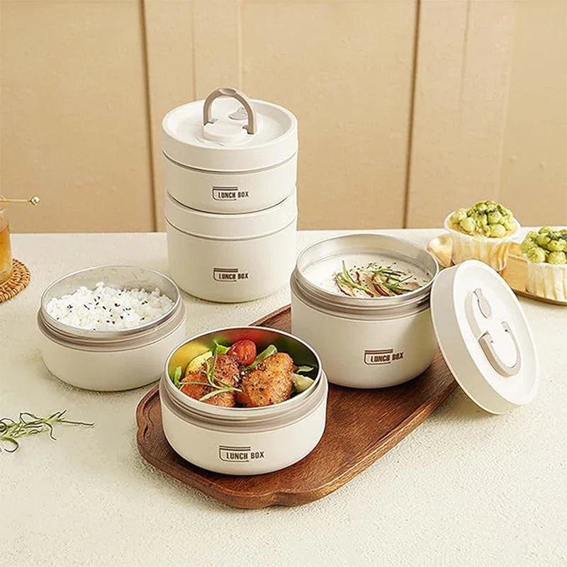 Insulated Stainless Steel Stackable Lunchbox Set