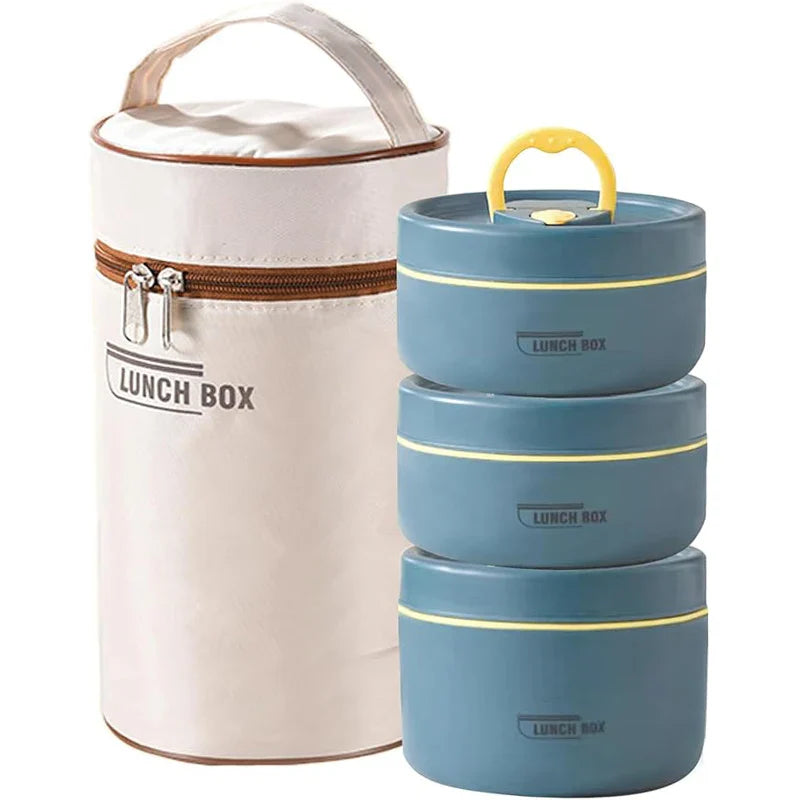 Insulated Stainless Steel Stackable Lunchbox Set