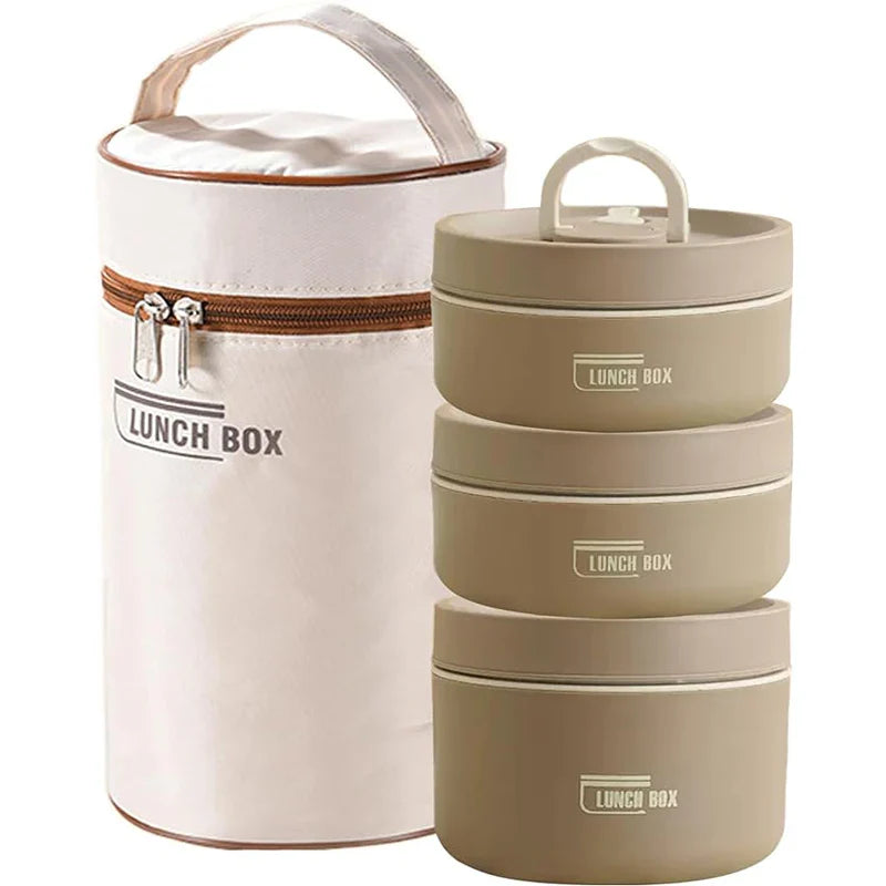 Insulated Stainless Steel Stackable Lunchbox Set
