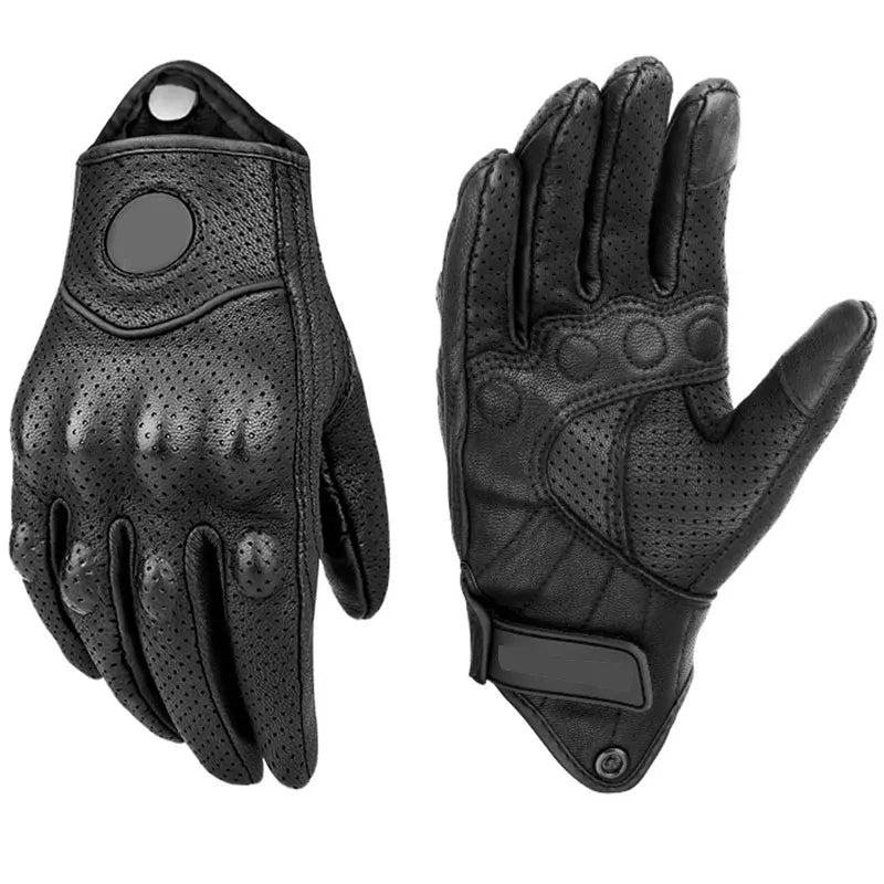 Motorcycle Riding Gloves with Reinforced Knuckle and Non-Slip Grip