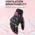 Women Motorcycle Gloves with Knuckle Protection Touchscreen Anti-Slip