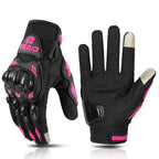 Women Motorcycle Gloves with Knuckle Protection Touchscreen Anti-Slip