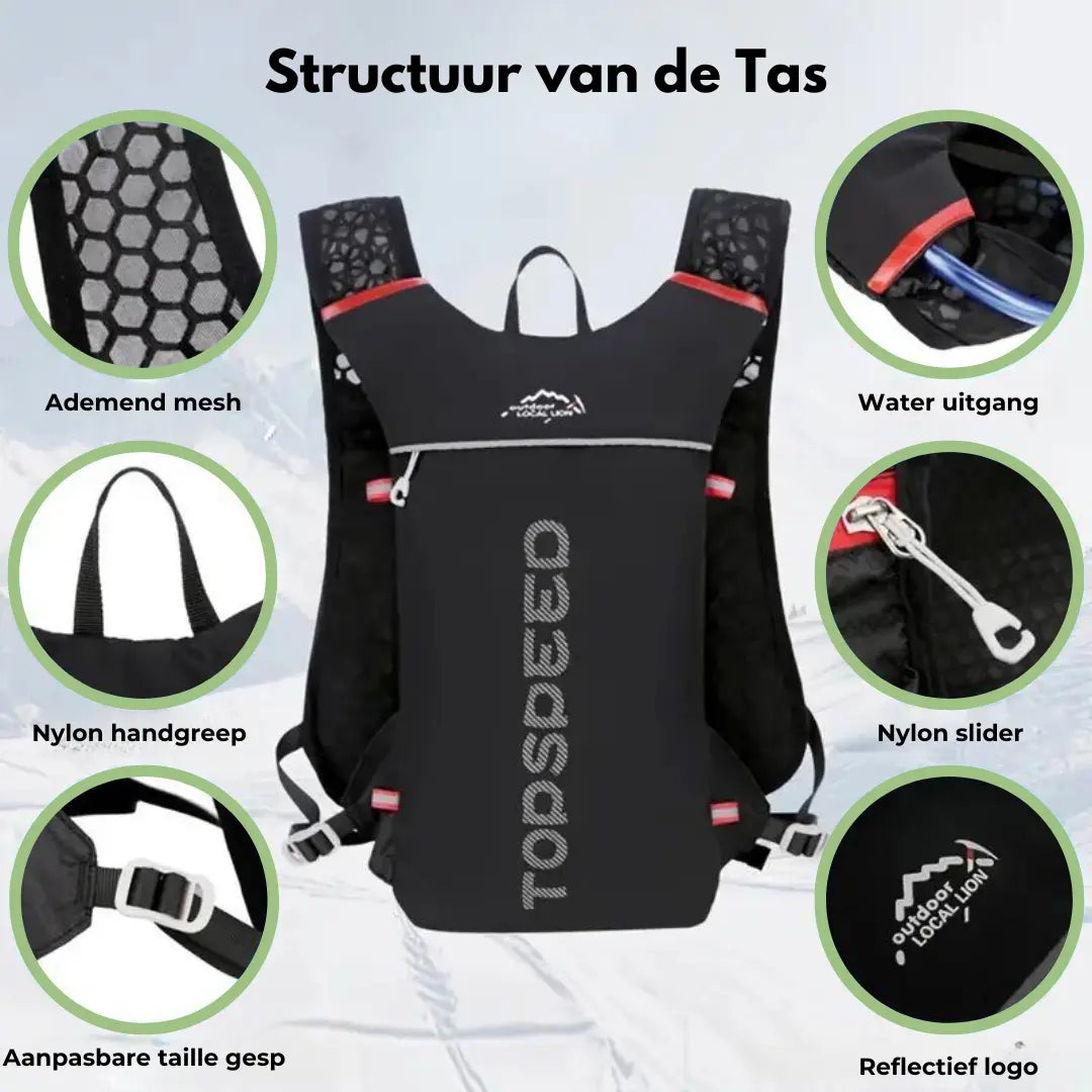 Hydration Backpack 5L with 2L Water Bladder and Bottles Lightweight Water Pack