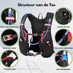 Hydration Backpack 5L with 2L Water Bladder and Bottles Lightweight Water Pack