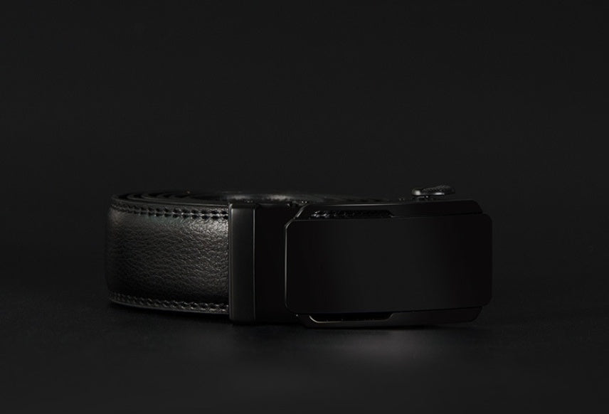 Automatic Adjustable Ratchet Belt Genuine PU Leather Without Holes