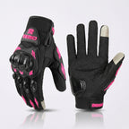 Women Motorcycle Gloves with Knuckle Protection Touchscreen Anti-Slip