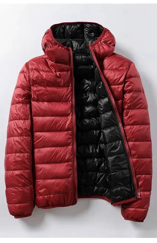 Men’s Lightweight Down Jacket Packable Puffer Coat Zip-Up