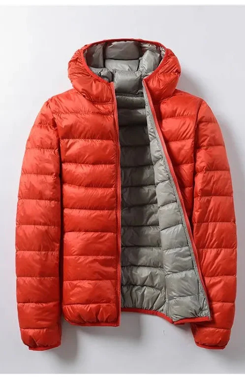 Men’s Lightweight Down Jacket Packable Puffer Coat Zip-Up