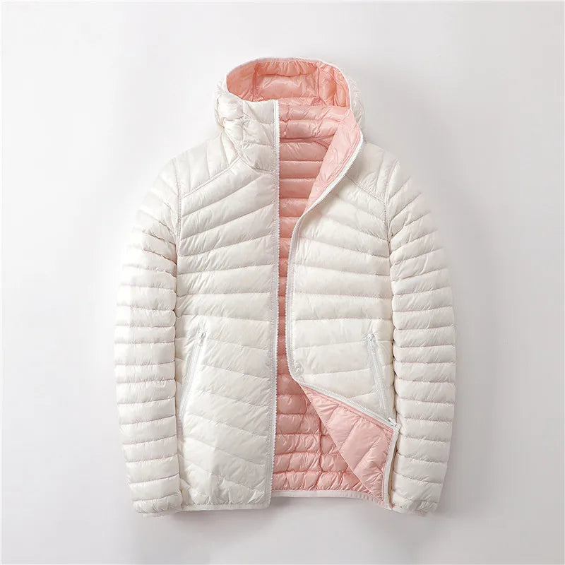 Men’s Lightweight Down Jacket Packable Puffer Coat Zip-Up