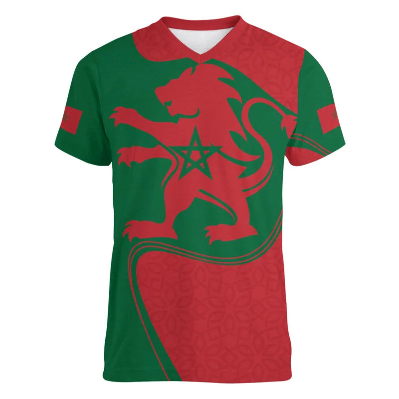 Morocco Football Shirt V Neck Supporter Jersey