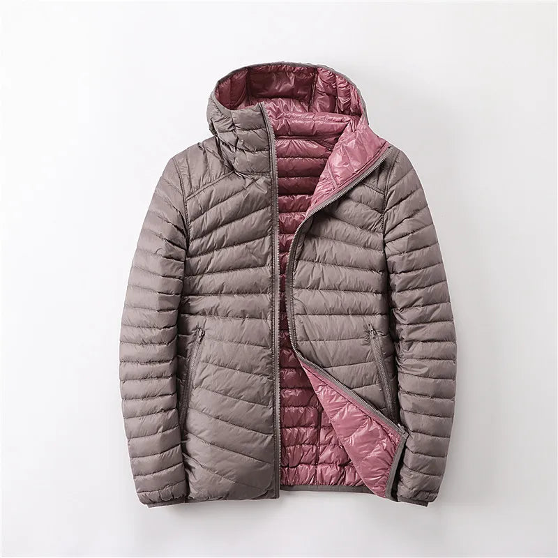 Men’s Lightweight Down Jacket Packable Puffer Coat Zip-Up